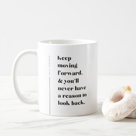 Continuer à aller de l'avant Inspiration café Mug (Avec donut)