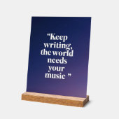 Continuer à écrire Le monde a besoin de votre musi (Angle)