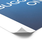Continuer à enregistrer - Affiche bleu ciel (Coin)