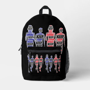 Continuer à tourner sur tout le sac à dos imprimé