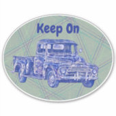 Continuer sur Camionnette Art Oval Sticker (Devant)