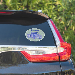 Continuer sur Camionnette Art Oval Sticker