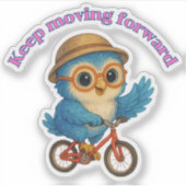 Continuez à avancer - Sticker Motivant la Chouette (Devant)