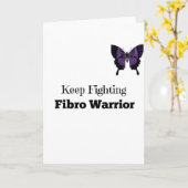 Continuez à combattre Fibro Warrior Carte de voeux (Fleur jaune)