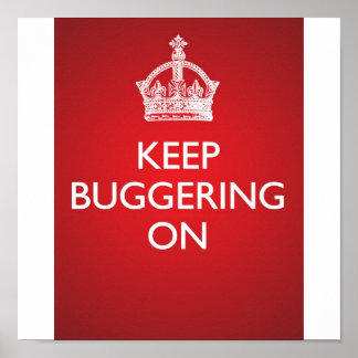 Continuez à faire du bugging - Bright Red Poster
