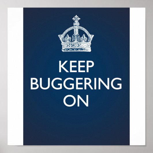 Continuez à faire du bugging - Poster bleu profond (Devant)