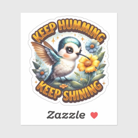 Continuez à Hummer, Continuez à Briller Sticker (Feuille)