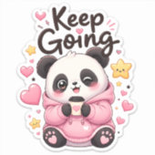 Continuez – Autocollant Panda Motivation (Recto)