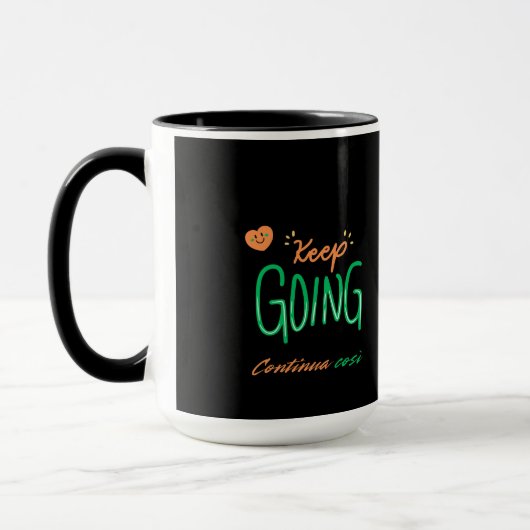 Continuez, Continua Cosi Mug (Gauche)