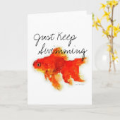 "Continuez juste à nager" la carte de voeux de (Fleur jaune)