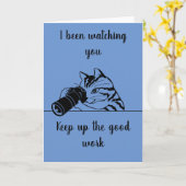Continuez le bon travail carte de chat (Fleur jaune)