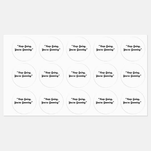 Continuez votre croissance - Sticker motivationnel (Feuille)