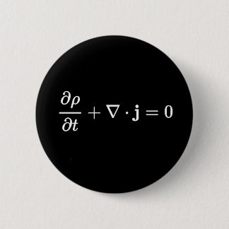 continuïteitsvergelijking alle natuurkundige gebie ronde button 5,7 cm