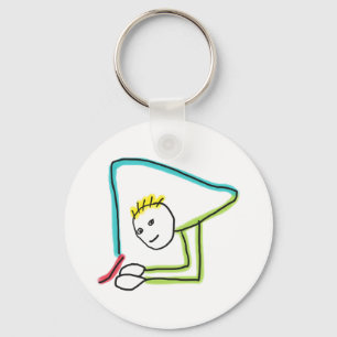 Contorsionist Stickman Sleutelhanger