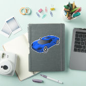 Contour blauw loopvlak sticker (iPad Cover)