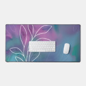 Contour de feuillage vibrant à l'aquarelle violet (Clavier et souris)
