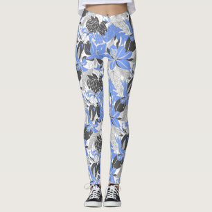 Contour Hawaii Tropical Lily en Protea Floral Leggings