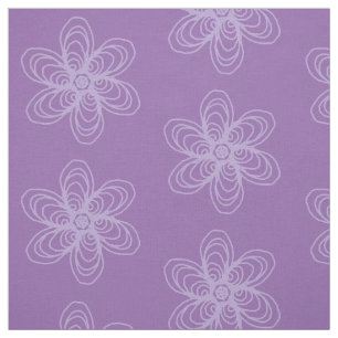 Contour lilas de fleur sur le tissu pourpre
