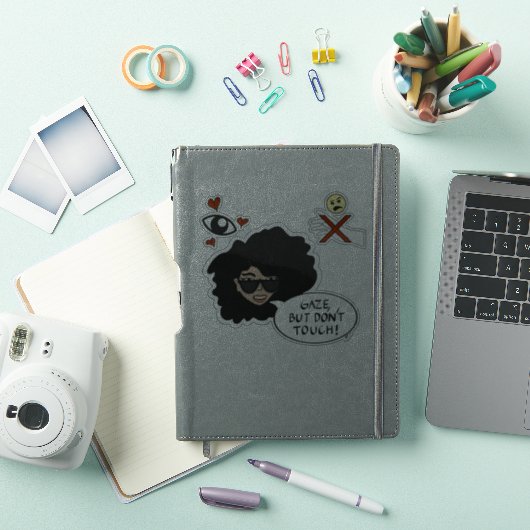 Contour, mais ne touchez pas Sticker (transparent) (Couverture iPad)