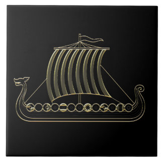 Contour métallique or de carreau de bateau long vi