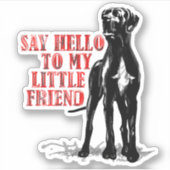 Contour Sticker drôle Great Dane (Devant)