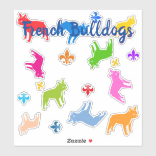 Contour Sticker Franse Bulldoggen