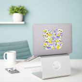 Contour Sticker voor pasteelpansies (Laptop op bureau)