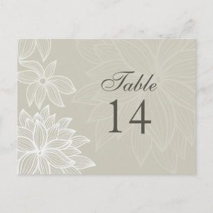 Contoured Bloom Taupe Tafelnummer Kaart