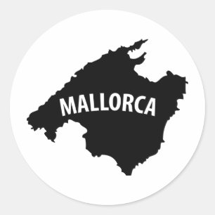 contourictogram van mallorca spanje ronde sticker
