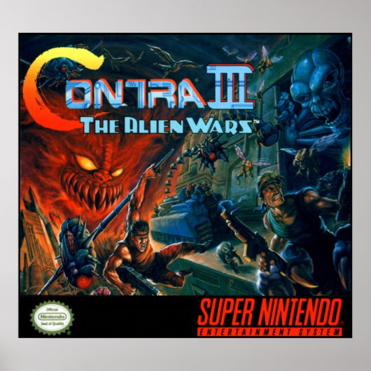 Contra III - Alien Wars Poster (Voorkant)