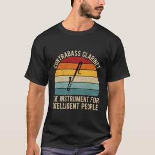 Contrabas klarinet spelers voor een klarinettist t-shirt