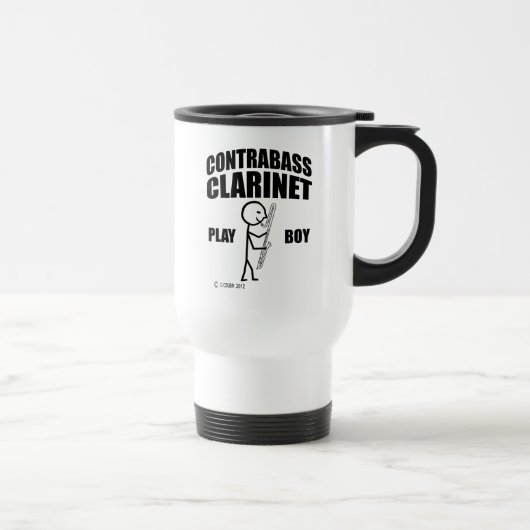 Contrabass Clarinet Jouer Garçon Voyage Mug (Droite)