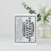 Contrabass Clarinet-licentie Briefkaart (Staand voorkant)