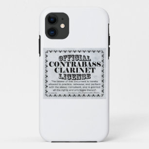 Contrabass Clarinet-licentie iPhone 11 Hoesje