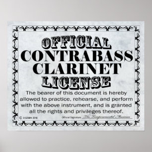 Contrabass Clarinet-licentie Poster