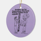 Contrabass Clarinet maakt Zombies explode Keramisch Ornament (Links)