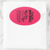 Contrabass Clarinet Sentez La Musique Oval Sticker (Sac)