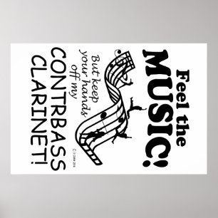 Contrabass Clarinet voelt de muziek Poster