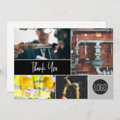 Contractant Business Custom Photo Collage logo Feestdagenkaart (Voorkant / Achterkant)