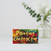 Contractant de peinture en Carte de visite de pein (Debout devant)