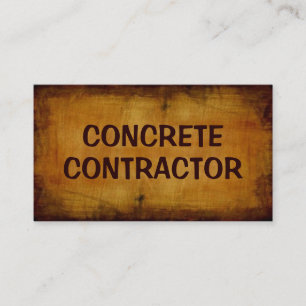 Contracteur de béton Carte de visite antique