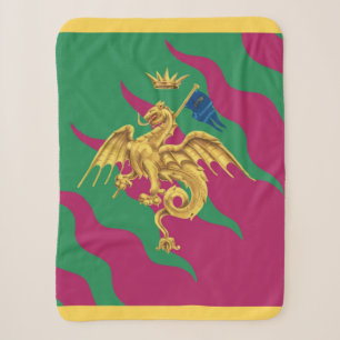 Contrada del Drago (Dragon) Palio di Siena Sherpa Deken