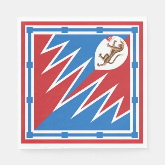 Contrada della Pantera (Panther) Palio di Siena Servet (Voorkant)