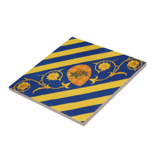 Contrada della Tartuca (Tortoise) Palio di Siena Tegeltje