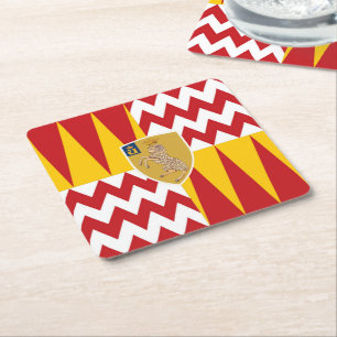 Contrada di Valdimontone (Valley of the Ram) Vierkante Kartonnen Onderzetter