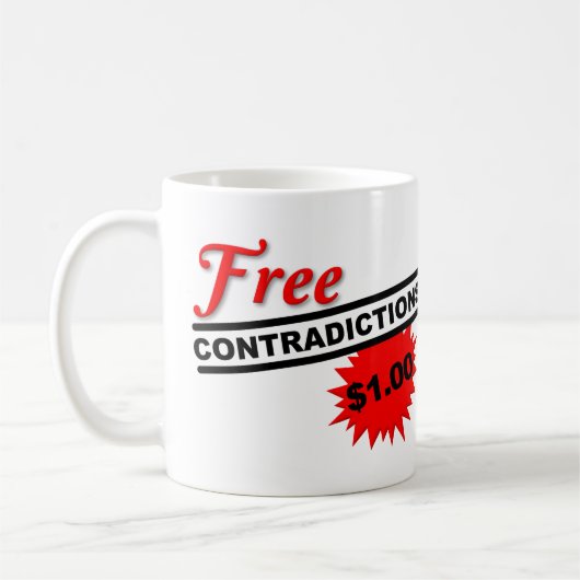 Contradictions libres Drôle Mug (Gauche)
