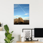 Contrails met halve koepel poster (Thuiskantoor)