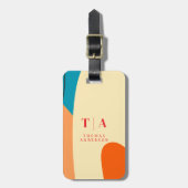 Contrast Abstract Geometric Background Bagagelabel (Voorkant verticaal)