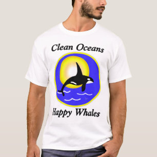 Contrast T voor fijne walvissen in de oceaan T-shirt