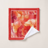 Contraste Abstrait d'inflammation florale (Gant de toilette)